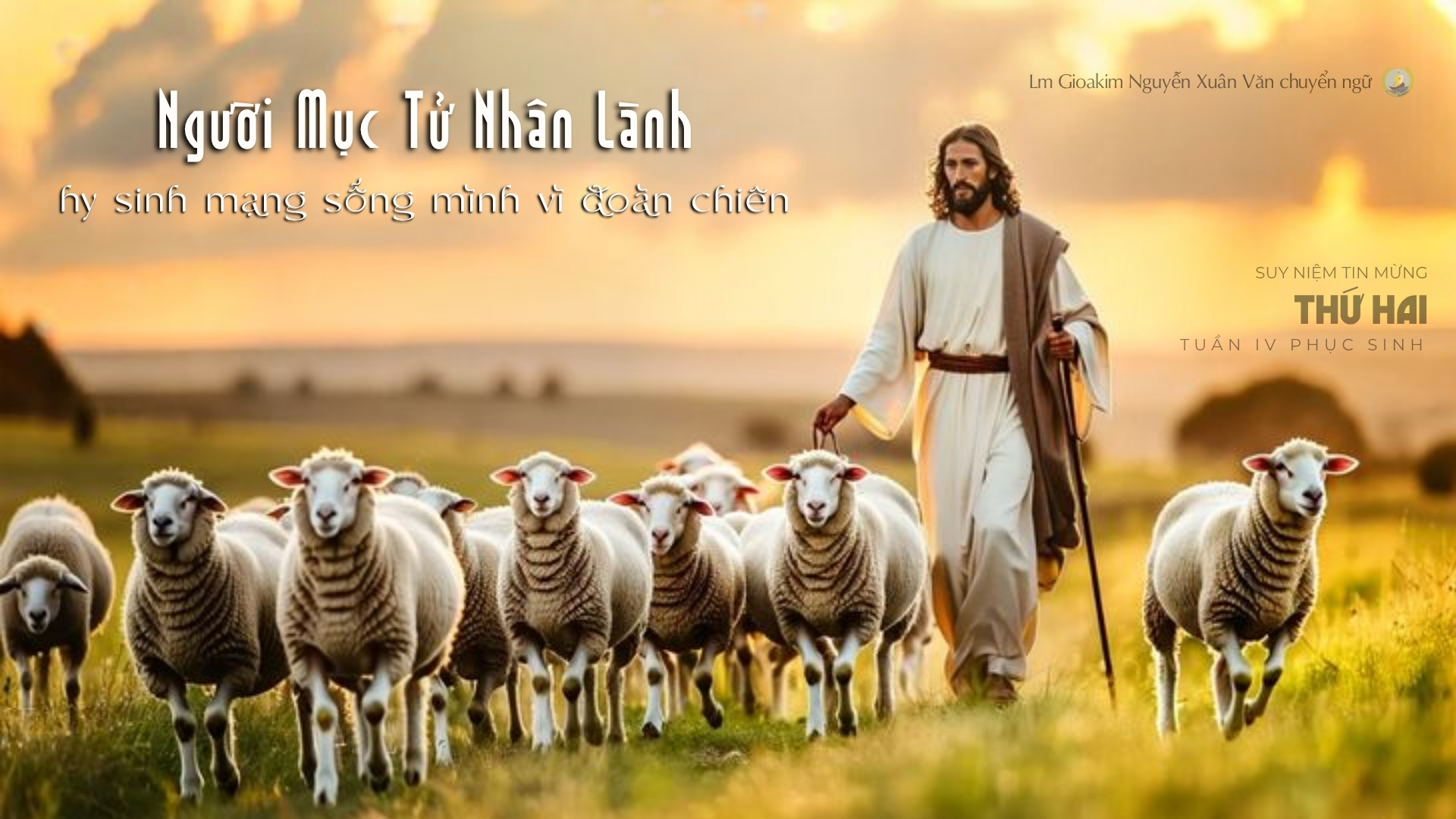 Lời ban Sự sống: Người Mục Tử Nhân Lành hy sinh mạng sống mình vì đoàn chiên_Thứ Hai tuần IV _ Mùa Phục sinh